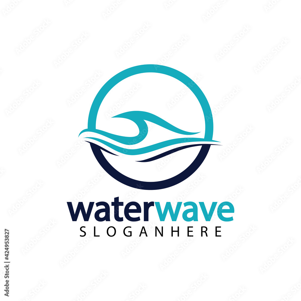 water wave logo design template water wave logo design template