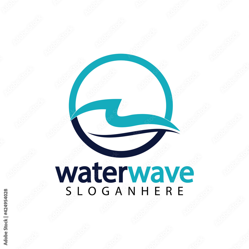 water wave logo design template water wave logo design template