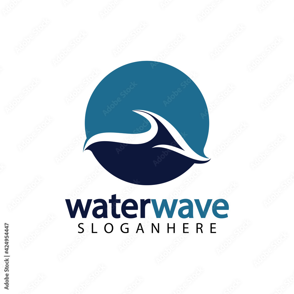 water wave logo design template water wave logo design template