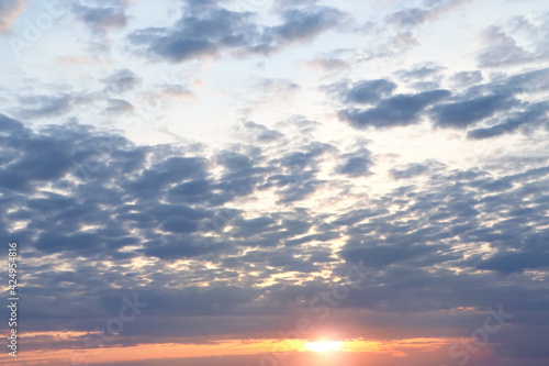 Beautiful view of cloudy sky at sunset