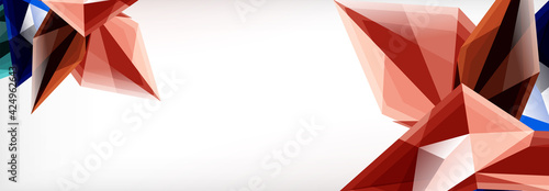 Vector 3d triangles and pyramids abstract background for business or technology presentations, internet posters or web brochure covers