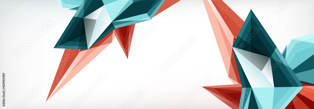 Vector 3d triangles and pyramids abstract background for business or technology presentations, internet posters or web brochure covers Vector 3d triangles and pyramids abstract background for business or technology presentations, internet posters or web brochure covers