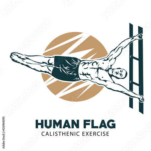 Calisthenic Work out sport vector illustration, perfect for Sport club, Fitness Club, and Gym logo