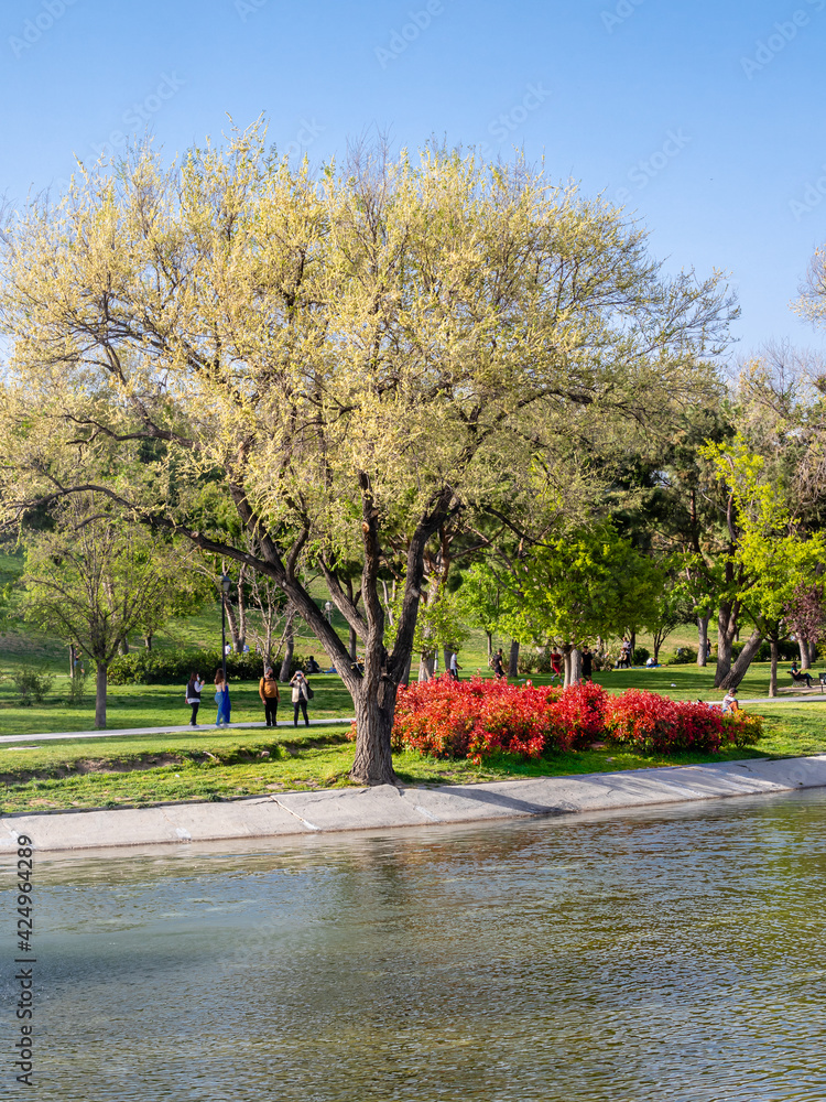 Obraz premium Madrid Enrique Tierno Galvan park, where the planetarium is located