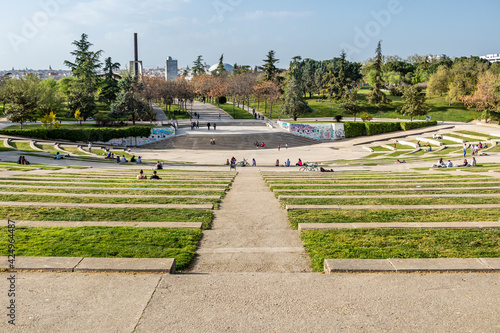 Madrid Enrique Tierno Galvan park, where the planetarium is located