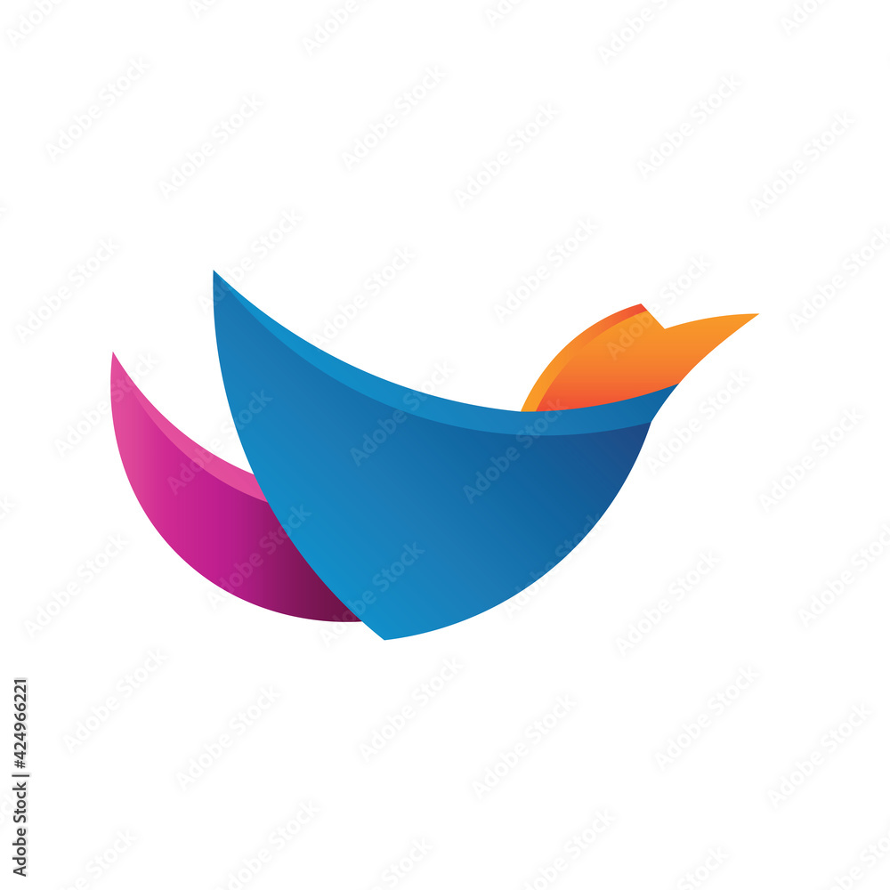 Modern bird logo Modern bird logo