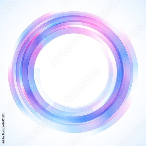 Geometric frame from circles, vector abstract background, wallpaper