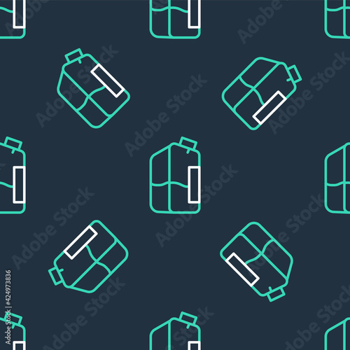Line Printer ink bottle icon isolated seamless pattern on black background. Vector