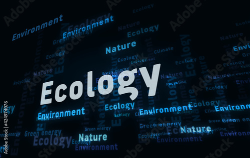 Ecology nature and environment text abstract concept illustration