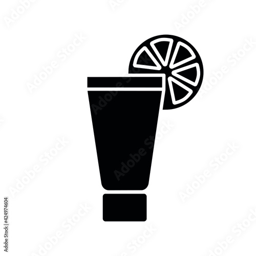 Citrus body cream glyph icon. Natural cosmetics and Make up. Thin line customizable illustration. Contour symbol. Vector isolated outline drawing.