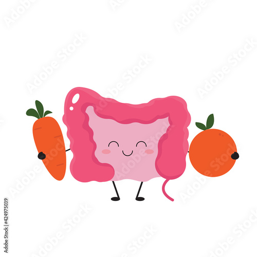 Kawaii guts with healthy and fiber rich food