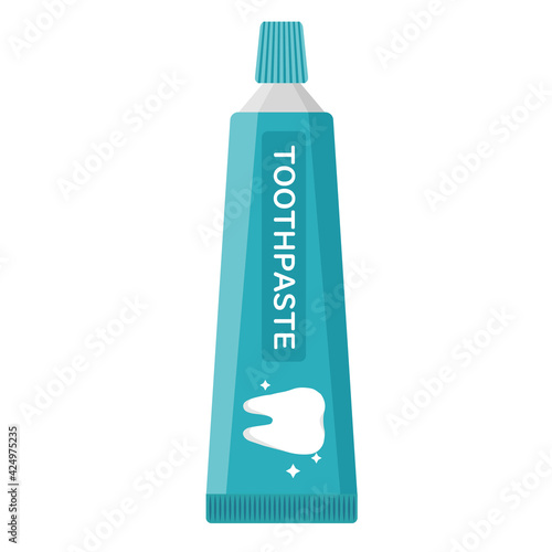 Vector isolated object illustration oral dental care toothpaste
