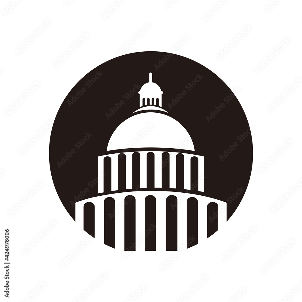 Capitol building vector icon illustration sign