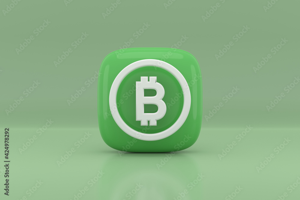 Bit coin icon design. 3D rendering. Bit coin icon design. 3D rendering.