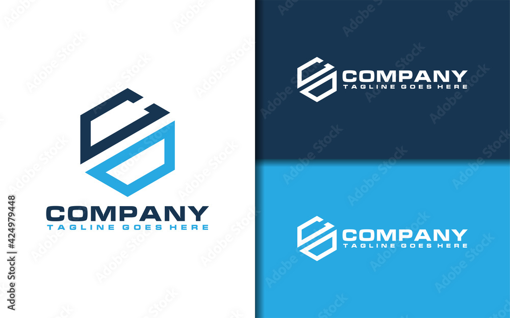Abstract Initial Letter CD with blue and Navy Two Tones Color Logo Design. Vector Logo Illustration. Abstract Initial Letter CD with blue and Navy Two Tones Color Logo Design. Vector Logo Illustration.