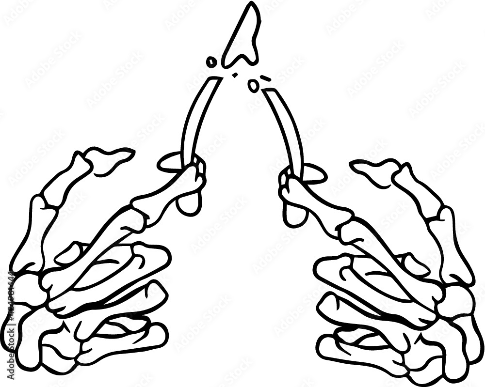 Wishbone Tattoo Stencil T-shirt Print Vinyl Stock Vector | Adobe Stock