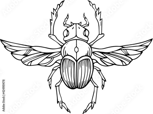  Scarab Tattoo Stencil T-shirt Print
