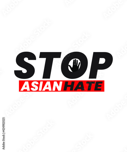 Stop Asian hate Poster template
