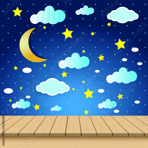 Stars, space and night sky background