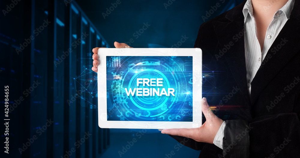 Person holding tablet, business concept Person holding tablet, business concept