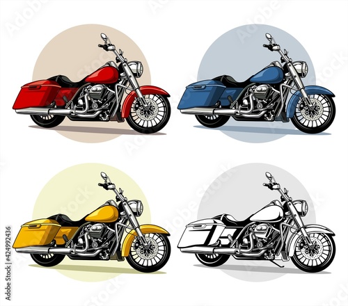 Roadking Motorcycle Vector
