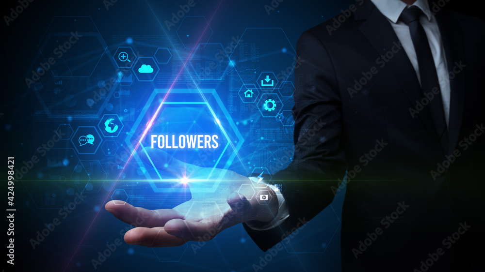 Man hand holding social inscription Man hand holding social inscription
