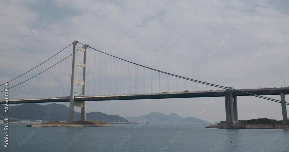 Tsing Ma Suspension bridge in Hong Kong city Tsing Ma Suspension bridge in Hong Kong city