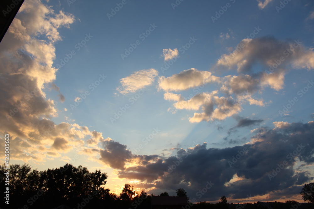 Obraz premium sunset in the city