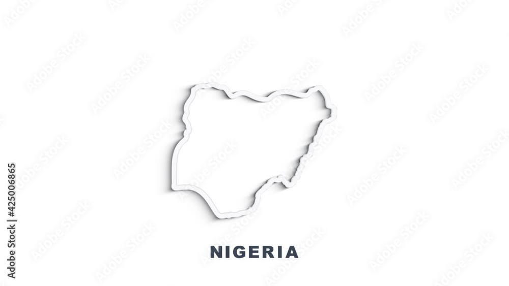 Line map the national flag of Nigeria in stop motion effect. Nigeria flag brush strokes art background. High quality 4k footage Line map the national flag of Nigeria in stop motion effect. Nigeria flag brush strokes art background. High quality 4k footage