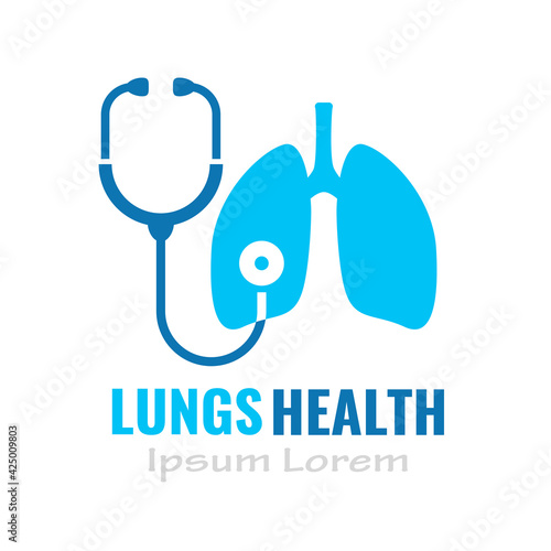 Lungs health medical logo