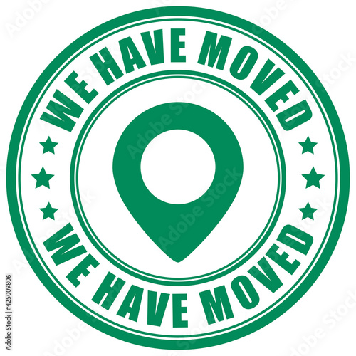 We have moved vector icon