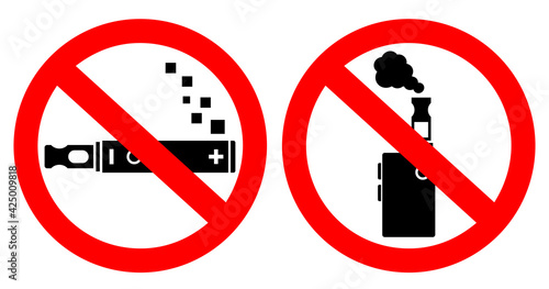 No vape smoking vector sign