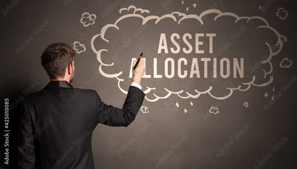 businessman drawing a cloud with inscription businessman drawing a cloud with inscription