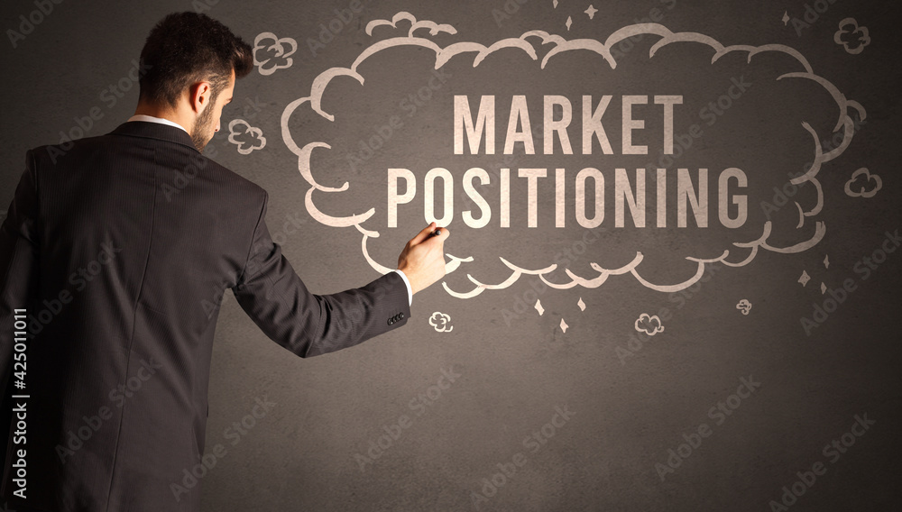 businessman drawing a cloud with inscription businessman drawing a cloud with inscription