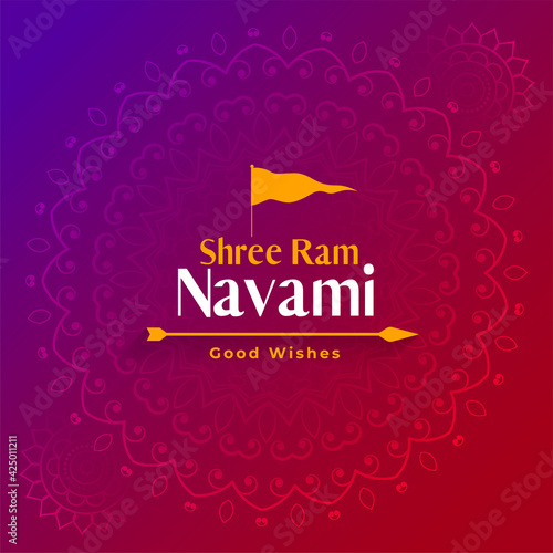 shree ram navami festival wishes card background