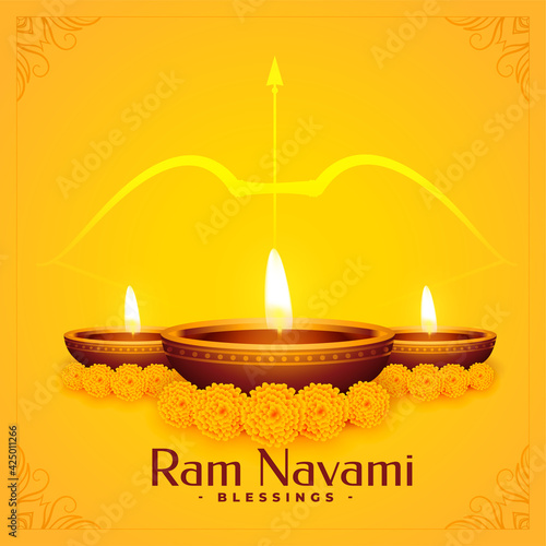 shree ram navami blessings background design