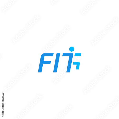 Fit lettering, creative logo design.
