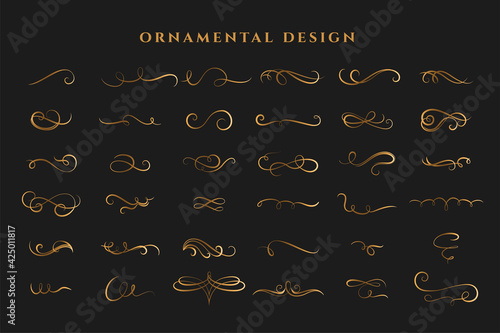 mega set of curl swirls borders