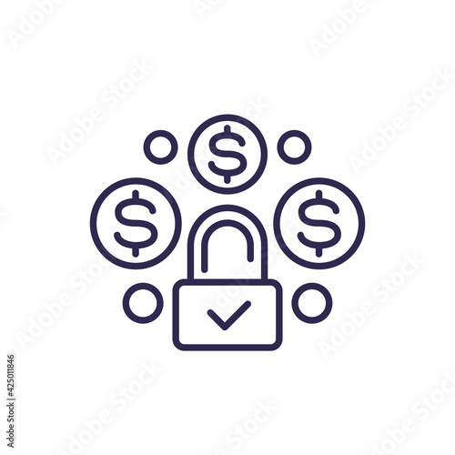 fixed cost, price line icon