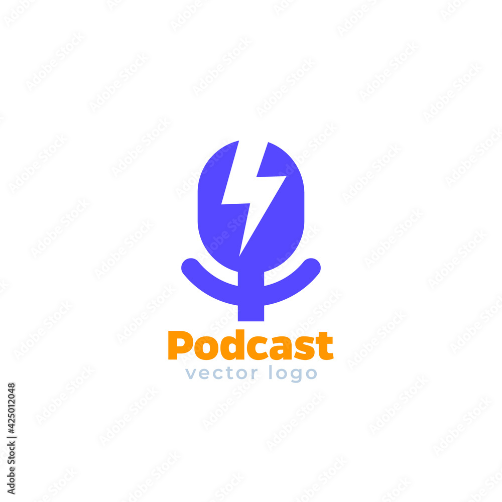 podcast logo design with a mike podcast logo design with a mike