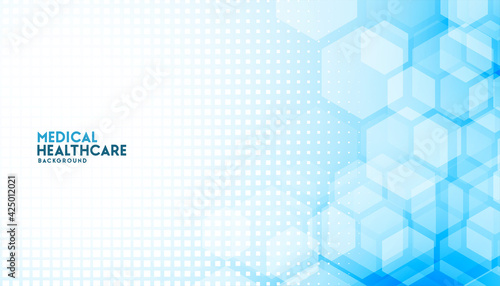 medical healthcare blue hexagonal background