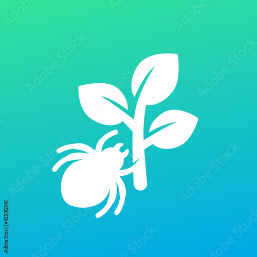 pest and plant icon, vector