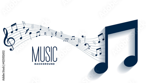 musical notes pentagram background design