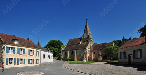 Gaillon sur Montcient , France - april 3 2017 : village centre photo