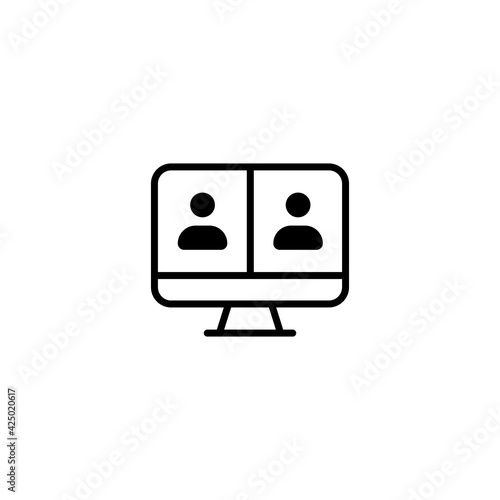 Video call vector icon, online conference symbol. Video chat sign. video conference icon. Smartphone icon. Modern, simple flat vector illustration for web site or mobile app
