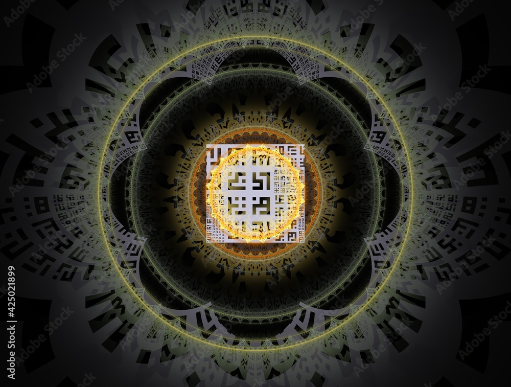 Fototapeta premium Imaginatory fractal background generated Image