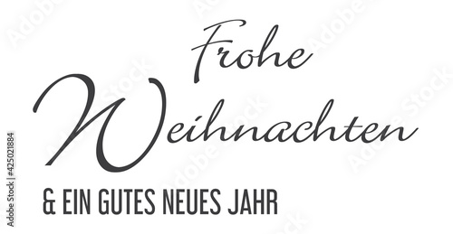 Schriftzug  "Frohe Weihnachten" als Weihnachtskarten Text Gestaltung