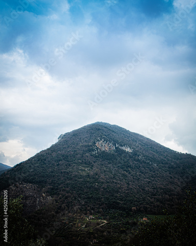 clouds over the mountain