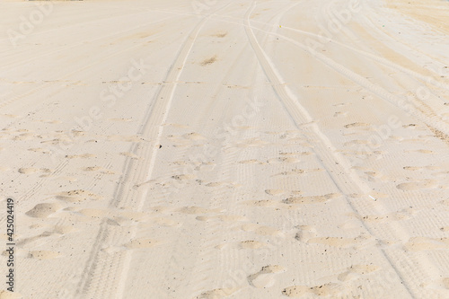 Texture of white sand on th...