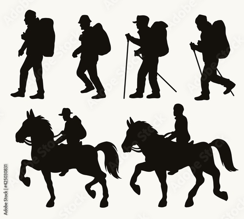 Camping vintage composition